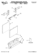 DOOR AND PANEL PARTS Diagram and Parts List for GU3200XTSQ2  Whirlpool Dishwasher