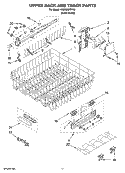 UPPER RACK AND TRACK PARTS Diagram and Parts List for KUDS03FTPA3  KitchenAid Dishwasher