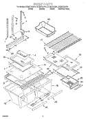 SHELF Diagram and Parts List for GT22DCXJW01  Whirlpool Refrigerator