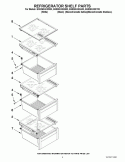 REFRIGERATOR SHELF PARTS Diagram and Parts List for GSS26C4XXA03  Whirlpool Refrigerator