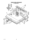 DOOR AND LATCH Diagram and Parts List for KUDM220T5  KitchenAid Dishwasher
