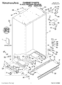 CABINET, LITERATURE Diagram and Parts List for KSSC48FKB00  KitchenAid Refrigerator