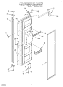 FREEZER DOOR Diagram and Parts List for KSRB27QGBL00  KitchenAid Refrigerator