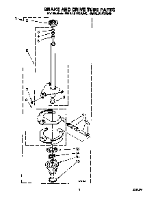 Brake And Drive Tube Diagram and Parts List for 6MAL5143AW0  Whirlpool Washer