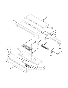 Control Panel Parts Diagram and Parts List for WOS92EC0AB03  Whirlpool Wall Oven