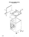 TOP AND CABINET, LIT/OPTIONAL Diagram and Parts List for RAC4244AW0  Whirlpool Washer
