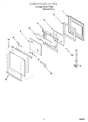 OVEN DOOR Diagram and Parts List for KEBS177DSS7  KitchenAid Wall Oven
