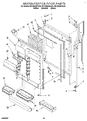 REFRIGERATOR DOOR Diagram and Parts List for KTLS22QDWH01  KitchenAid Refrigerator