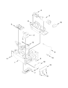 Control Panel Parts Diagram and Parts List for KUIC15POZP1  KitchenAid Ice Maker