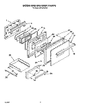 DOOR AND DRAWER, LIT/OPTOINAL Diagram and Parts List for SB160PEXQ0  Whirlpool Wall Oven