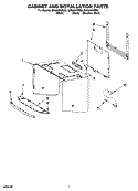 CABINET AND INSTALLATION PARTS Diagram and Parts List for GH6208XRS0  Whirlpool Microwave
