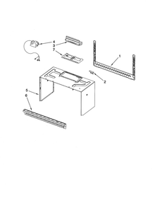 Cabinet And Installation Diagram and Parts List for YMH2175XSQ4  Whirlpool Microwave