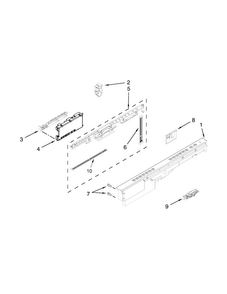 Control Panel And Latch Parts Diagram and Parts List for WDT790SAYW3  Whirlpool Dishwasher