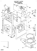 SECTION Diagram and Parts List for LET5624BQ1  Whirlpool Dryer