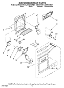 DISPENSER FRONT PARTS Diagram and Parts List for MSD2258KES01  Whirlpool Refrigerator