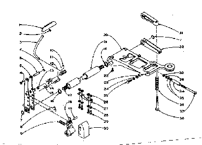 Shoe Pressure Arm And Anchor Assembly Diagram and Parts List for 1105806900  Kenmore Iron
