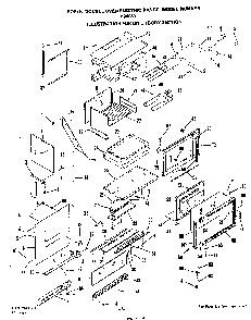 Upper Body Diagram and Parts List for H9608*0  Roper Range