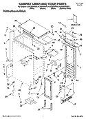 CABINET LINER AND DOOR PARTS Diagram and Parts List for KUIS15NRHT9  KitchenAid Ice Maker