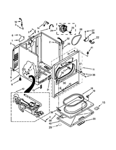 Cabinet Parts Diagram and Parts List for 1107192312  Kenmore Dryer