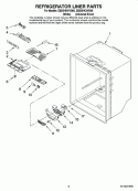 REFRIGERATOR LINER PARTS Diagram and Parts List for EB2SHKXVD00  Whirlpool Refrigerator