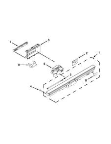 Control Panel And Latch Parts Diagram and Parts List for BLB14DRANA1  Whirlpool Dishwasher