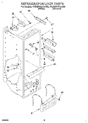 REFRIGERATOR LINER Diagram and Parts List for 4ED25DQXAW00  Whirlpool Refrigerator