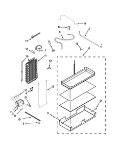 Lower Unit And Tube Parts Diagram and Parts List for KSSC42QVS10  KitchenAid Refrigerator