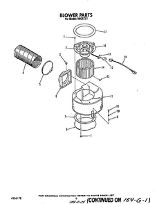Blower Diagram and Parts List for N9257*1  Roper Range