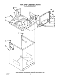TOP AND CABINET, LIT/OPTIONAL Diagram and Parts List for KAWE760WAL1  KitchenAid Washer