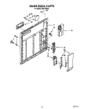 INNER DOOR Diagram and Parts List for DU8750XY0  Whirlpool Dishwasher