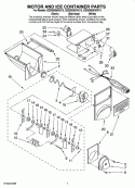 MOTOR AND ICE CONTAINER PARTS Diagram and Parts List for GZ2626GEKB13  Maytag Refrigerator