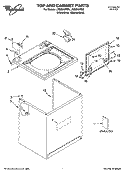 TOP AND CABINET PARTS Diagram and Parts List for LSQ9549PG5  Whirlpool Washer