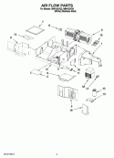 AIR FLOW PARTS Diagram and Parts List for IMH16XVS0  Whirlpool Microwave