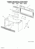 CABINET AND INSTALLATION PARTS Diagram and Parts List for GH5184XPQ7  Whirlpool Microwave