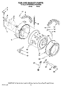 TUB AND BASKET PARTS Diagram and Parts List for MFW9700SQ0  Whirlpool Washer