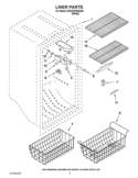 LINER PARTS Diagram and Parts List for 5VEV201NAQ00  Whirlpool Freezer
