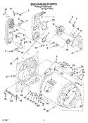 BULKHEAD Diagram and Parts List for TGDS840JQ1  Estate Dryer