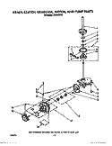 BRAKE, CLUTCH, GEARCASE, MOTOR AND PUMP Diagram and Parts List for LT5100XVW0  Whirlpool Washer Dryer Combo