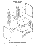 EXTERNAL OVEN Diagram and Parts List for SF302ESRW0  Whirlpool Range