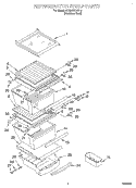 REFRIGERATOR SHELF Diagram and Parts List for GD25SFCHS10  Whirlpool Refrigerator