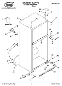CABINET PARTS Diagram and Parts List for RT21AKXKQ09  Roper Refrigerator