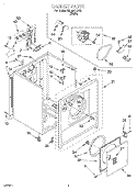 SECTION Diagram and Parts List for REL3612BW3  Roper Dryer