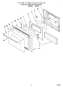 UPPER OVEN DOOR Diagram and Parts List for KEBI241BBL3  KitchenAid Wall Oven