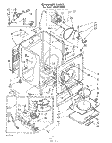 CABINET Diagram and Parts List for LG6101XSW0  Whirlpool Dryer