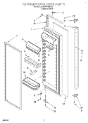 REFRIGERATOR DOOR Diagram and Parts List for KSRB25QFSS00  KitchenAid Refrigerator