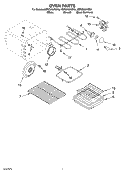 OVEN PARTS, MISCELLANEOUS PARTS Diagram and Parts List for KERC506HBT3  KitchenAid Range
