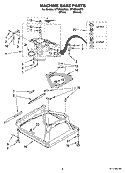 MACHINE BASE PARTS Diagram and Parts List for WTW5500ST2  Whirlpool Washer
