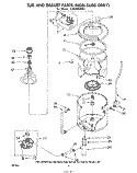 TUB AND BASKET Diagram and Parts List for 3LA5800XPW1  Whirlpool Washer
