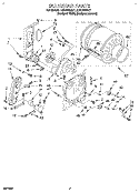 BULKHEAD Diagram and Parts List for LGR7646AZ1  Whirlpool Dryer