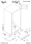 CABINET Diagram and Parts List for EV150FXDN01  Whirlpool Freezer